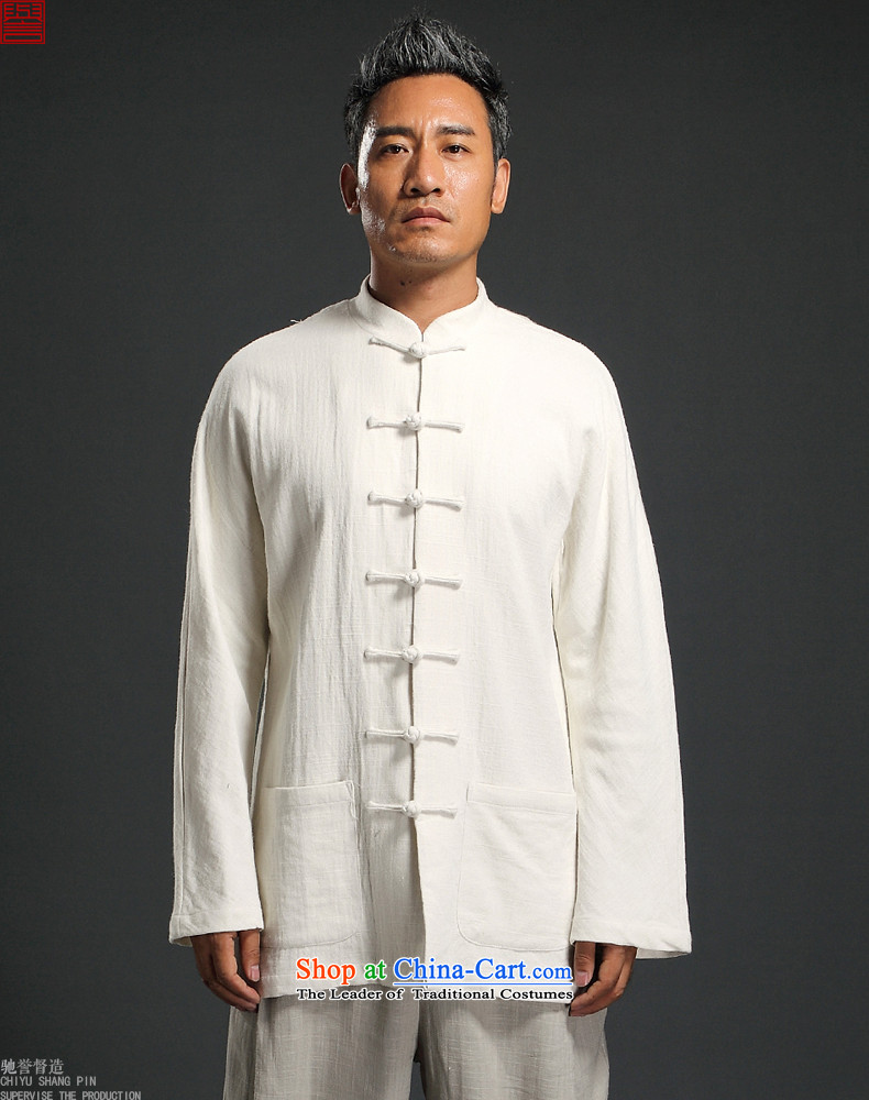Renowned Tang dynasty autumn long-sleeved men's disk-han-China wind linen men casual relaxd cotton linen shirts and light violet L picture, prices, brand platters! The elections are supplied in the national character of distribution, so action, buy now enjoy more preferential! As soon as possible.
