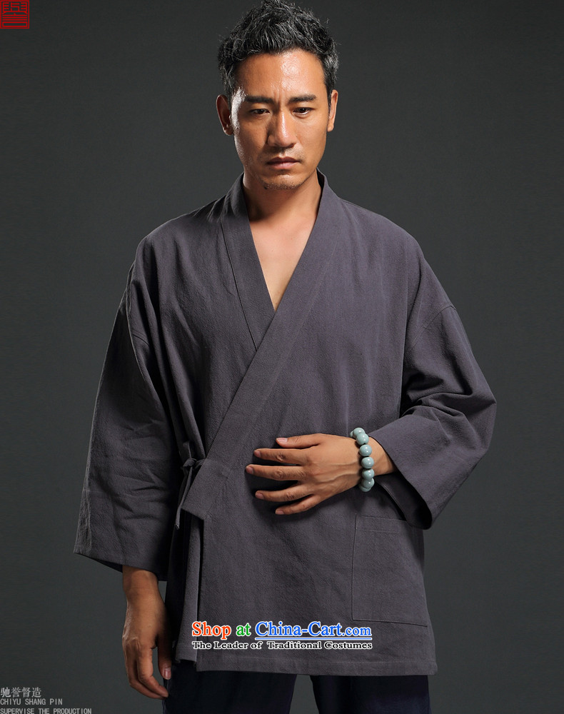 2015 Autumn renowned China wind linen retro Han-men to fulfill his breast cardigan leisure Tang dynasty men t-shirt tea service practice ball-blue L pictures, service price, brand platters! The elections are supplied in the national character of distribution, so action, buy now enjoy more preferential! As soon as possible.