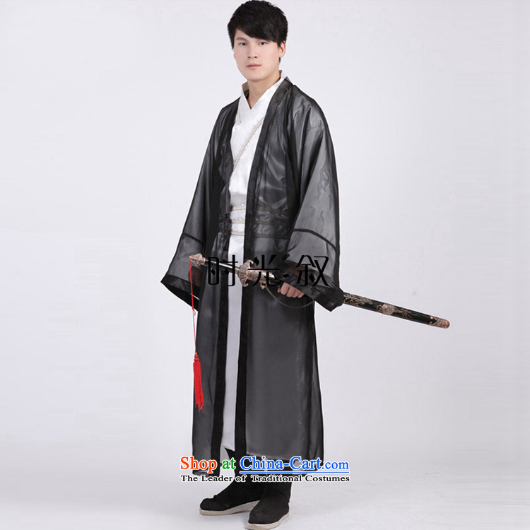 Time Syrian Men's Apparel costume Tang Dynasty Han-track civil Han Gong Han Han dynasty knights-errant dress clothes Emperor Prince Edward services, pictures, black adult prices, brand platters! The elections are supplied in the national character of distribution, so action, buy now enjoy more preferential! As soon as possible.