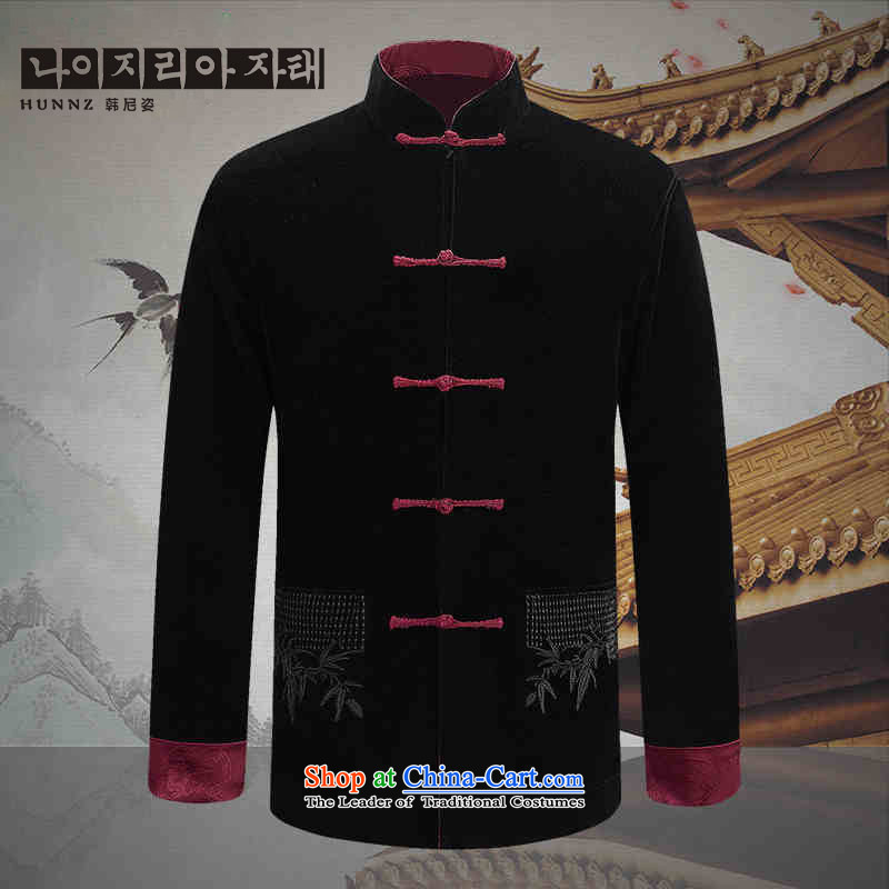 Hannizi new corduroy of older persons in the Tang Dynasty Recreation of traditional Chinese wind long-sleeved men wearing a jacket and black and red double-sided double-sided 185 won, Gigi Lai (hannizi) , , , shopping on the Internet