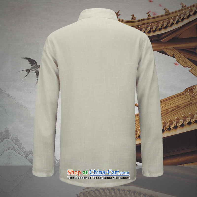 Hunnz natural cotton linen men Tang Gown of older persons in long-sleeved T-shirt, jacket deduction father unobtrusive white men 170,HUNNZ,,, shopping on the Internet