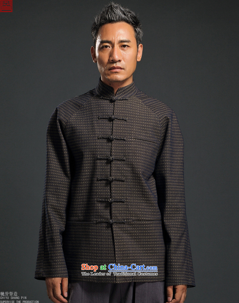 Renowned Tang dynasty China wind men cowboy Chinese manual tray clip Stylish retro T-shirt, jacket neck jacket and dark gray 3XL picture, prices, brand platters! The elections are supplied in the national character of distribution, so action, buy now enjoy more preferential! As soon as possible.