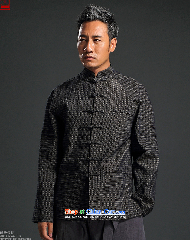 Renowned China wind stamp Tang dynasty men cowboy Chinese manual tray clip Stylish retro-jacket collar plaid jacket and dark gray 4XL Photo, prices, brand platters! The elections are supplied in the national character of distribution, so action, buy now enjoy more preferential! As soon as possible.