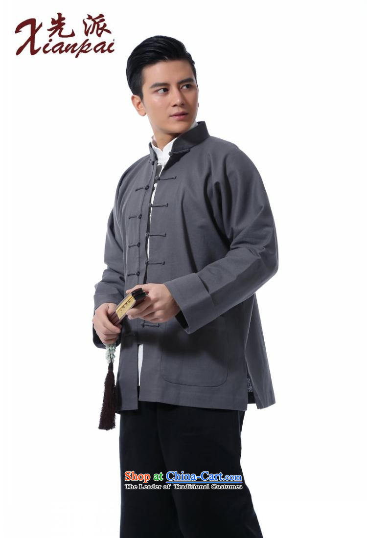 The dispatch of the spring and summer linen china wind long-sleeved shirt and a long-sleeved new Tang Dynasty Chinese collar up Chinese wind in older XL Dress Shirt gray long-sleeved clothing 3XL linen single  new pre-sale 3 day shipping picture, prices, brand platters! The elections are supplied in the national character of distribution, so action, buy now enjoy more preferential! As soon as possible.