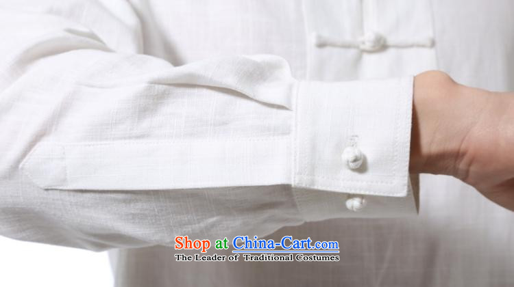 The dispatch of the spring and summer of new products and new long-sleeved shirt with Chinese linen collar Tray Tie Kit and a long-sleeved shirt Tang dynasty men casual relaxd stylish shirt China wind youth White Linen Dress Shirt XL Photo hedging, prices, brand platters! The elections are supplied in the national character of distribution, so action, buy now enjoy more preferential! As soon as possible.