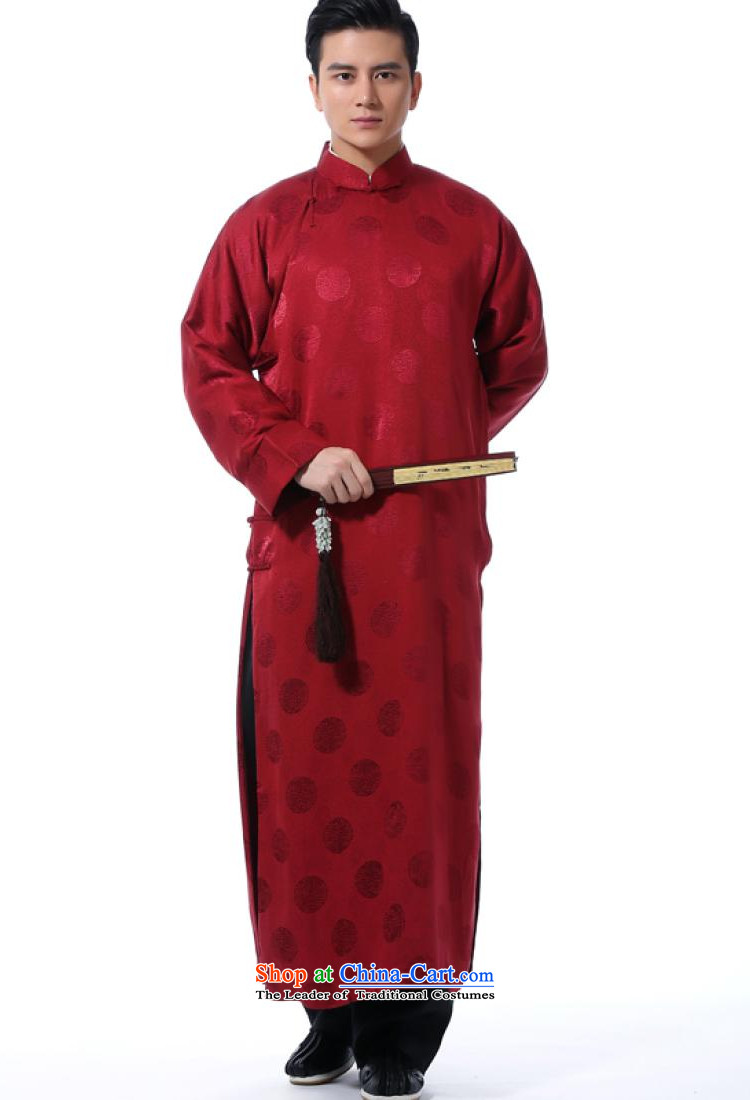 The dispatch of Tang Dynasty New Men traditional feel even shoulder the new Chinese comic dialogs dress robe stylish China wind silk gown tray clip collar ethnic wedding dresses of the bridegroom red circle silk gowns 3XL Xiang of  new product pre-sale 5 day shipping picture, prices, brand platters! The elections are supplied in the national character of distribution, so action, buy now enjoy more preferential! As soon as possible.