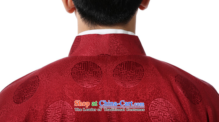 The dispatch of Tang Dynasty New Men traditional feel even shoulder the new Chinese comic dialogs dress robe stylish China wind silk gown tray clip collar ethnic wedding dresses of the bridegroom red circle silk gowns 3XL Xiang of  new product pre-sale 5 day shipping picture, prices, brand platters! The elections are supplied in the national character of distribution, so action, buy now enjoy more preferential! As soon as possible.