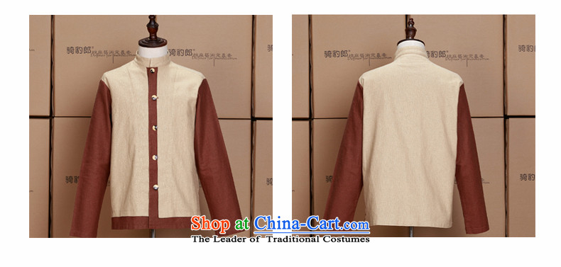 Jockeys Leopard jacket men who national costumes Tang dynasty China wind long-sleeved cotton linen men of autumn and winter new improved Han-designer brands m Yellow M picture, prices, brand platters! The elections are supplied in the national character of distribution, so action, buy now enjoy more preferential! As soon as possible.