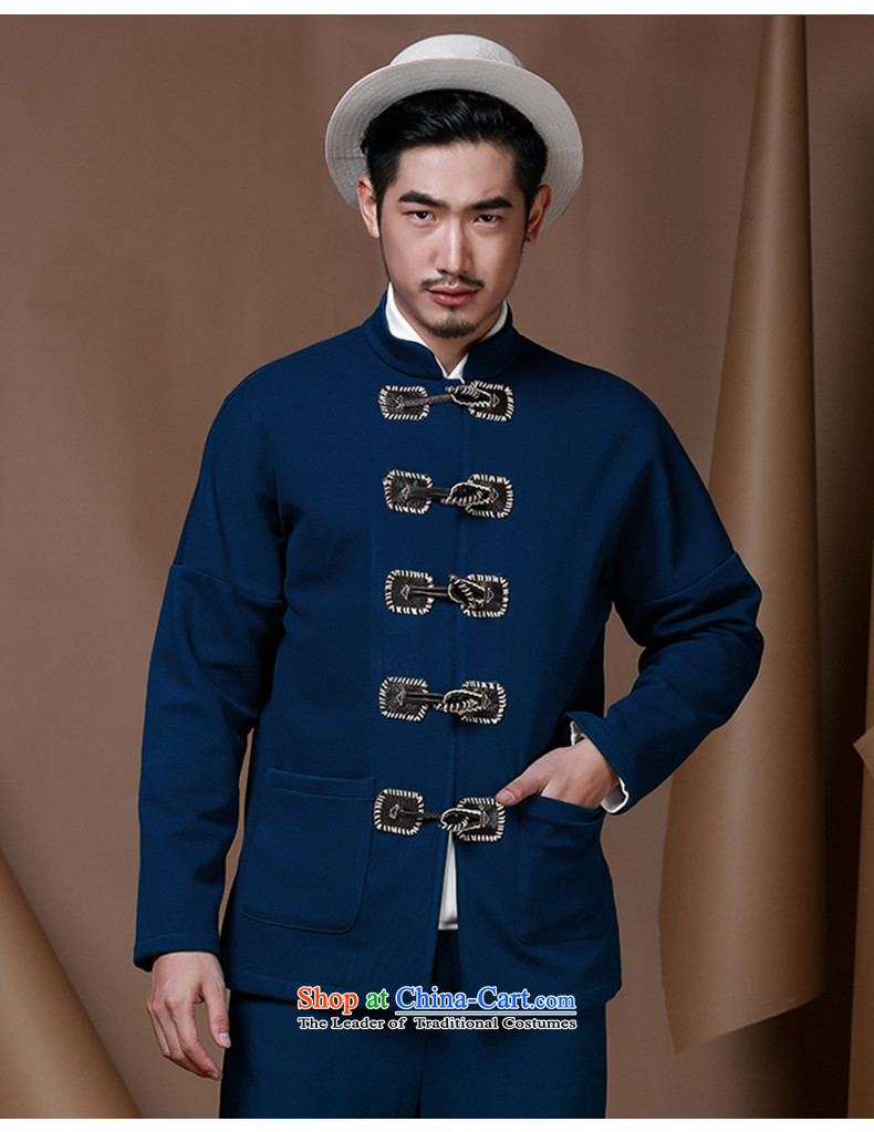 Jockeys Leopard Health Tang Dynasty Chinese tunic men fall 2015) jacket collar ball track suit male horns of ethnic Chinese detained men designer branded inkjet Blue M picture, prices, brand platters! The elections are supplied in the national character of distribution, so action, buy now enjoy more preferential! As soon as possible.
