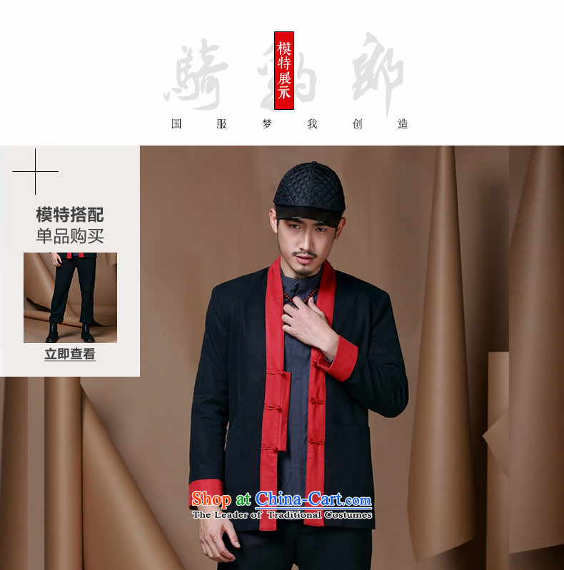 Jockeys Leopard Health Tang dynasty China wind retro men Chinese national costumes men fall and winter of leisure long-sleeved improved Han-jacket designer brands black XXXL picture, prices, brand platters! The elections are supplied in the national character of distribution, so action, buy now enjoy more preferential! As soon as possible.