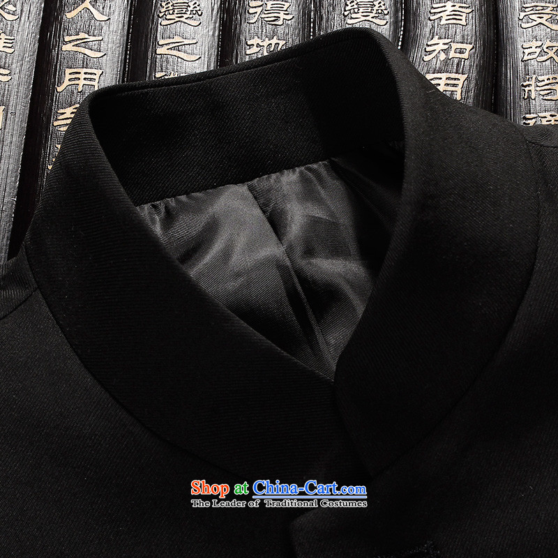 New Products of China HANNIZI Mock-neck Chinese tunic Chinese long-sleeved Sau San Kit young men national costumes of Korea 170, Black Gigi Lai (hannizi) , , , shopping on the Internet
