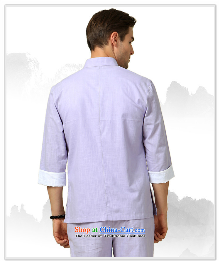 Classic Chinese Wind HUNNZ men in both the short-sleeved shirt Chinese Kung Fu cotton apparel stage light violet 185 picture services, prices, brand platters! The elections are supplied in the national character of distribution, so action, buy now enjoy more preferential! As soon as possible.