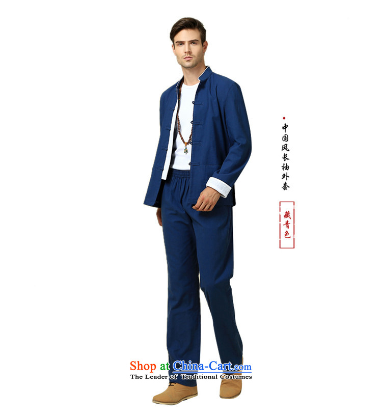 New Products classical Tang HUNNZ boxed long sleeved shirt collar China Wind Jacket Chinese Disc detained men retro kung fu with light blue 165 pictures, prices, brand platters! The elections are supplied in the national character of distribution, so action, buy now enjoy more preferential! As soon as possible.