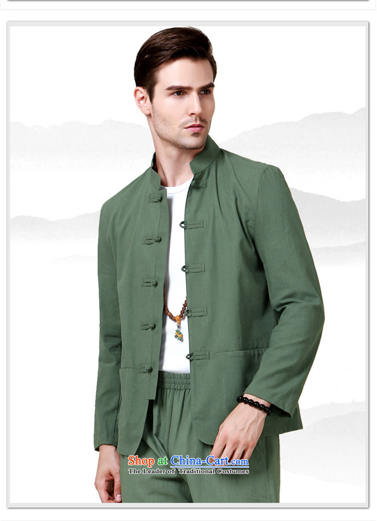Classic collar of the Sau San HANNIZI men Tang dynasty China wind national costumes kung fu men serving Chinese long-sleeved sweater Army Green 170 pictures, prices, brand platters! The elections are supplied in the national character of distribution, so action, buy now enjoy more preferential! As soon as possible.