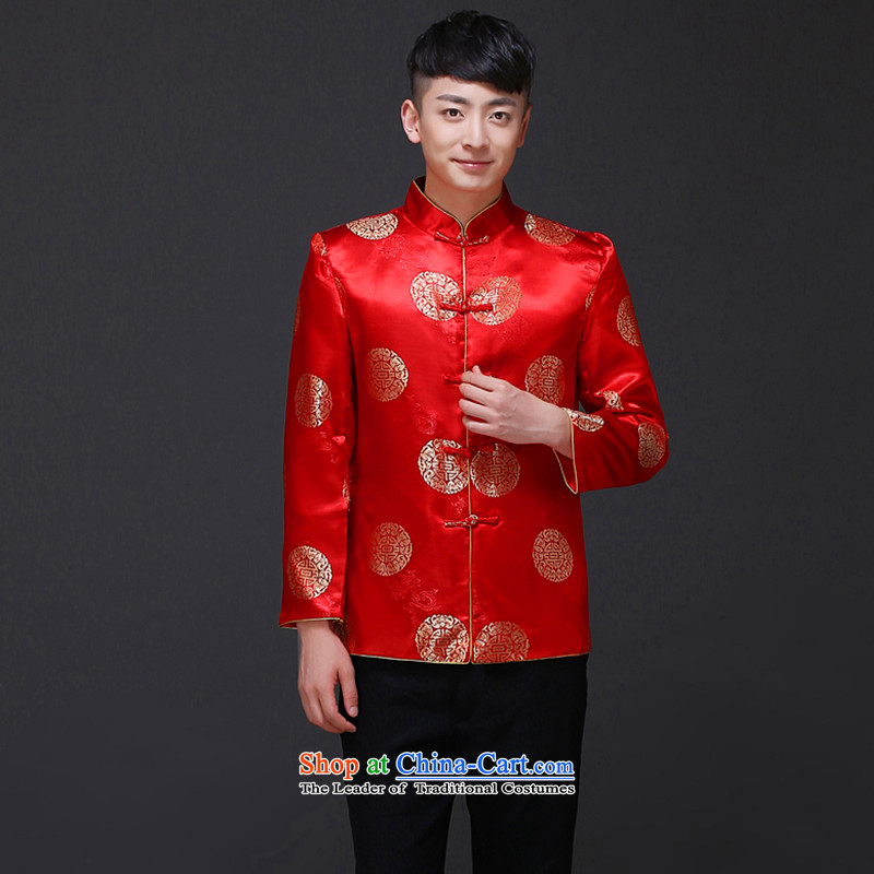 The Royal Advisory Groups to show love men new Chinese style wedding married men and Tang dynasty red Sau Wo serving Chinese tunic national costumes of the bridegroom bows dress shirt of the bridegroom load Chinese imperial land advisory , , , S, shopping