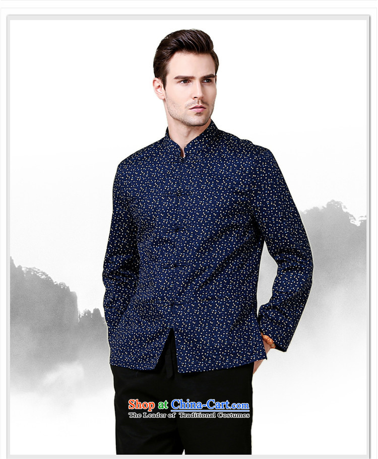 Small stylish new HUNNZ SAIKA Men's Shirt classical Tang dynasty China wind l Chinese shirt dark blue 180 pictures, prices, brand platters! The elections are supplied in the national character of distribution, so action, buy now enjoy more preferential! As soon as possible.