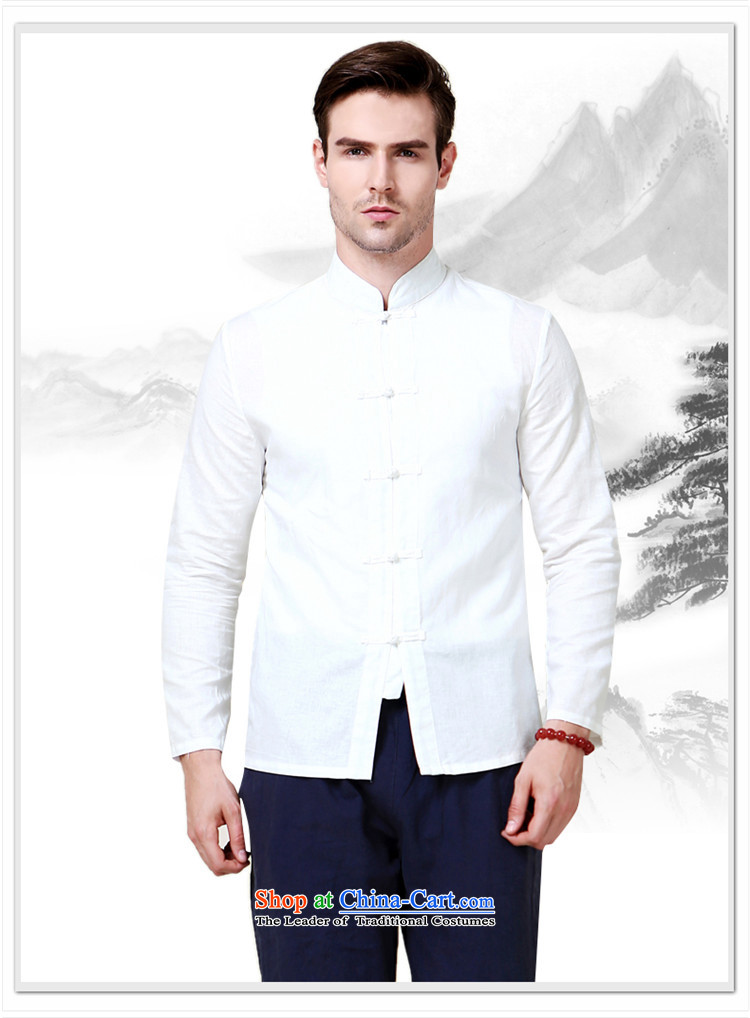 Hannizi natural cotton linen men Tang dynasty China wind long sleeved shirt collar shirt Solid Color Chinese White men detained disk 175 pictures, prices, brand platters! The elections are supplied in the national character of distribution, so action, buy now enjoy more preferential! As soon as possible.