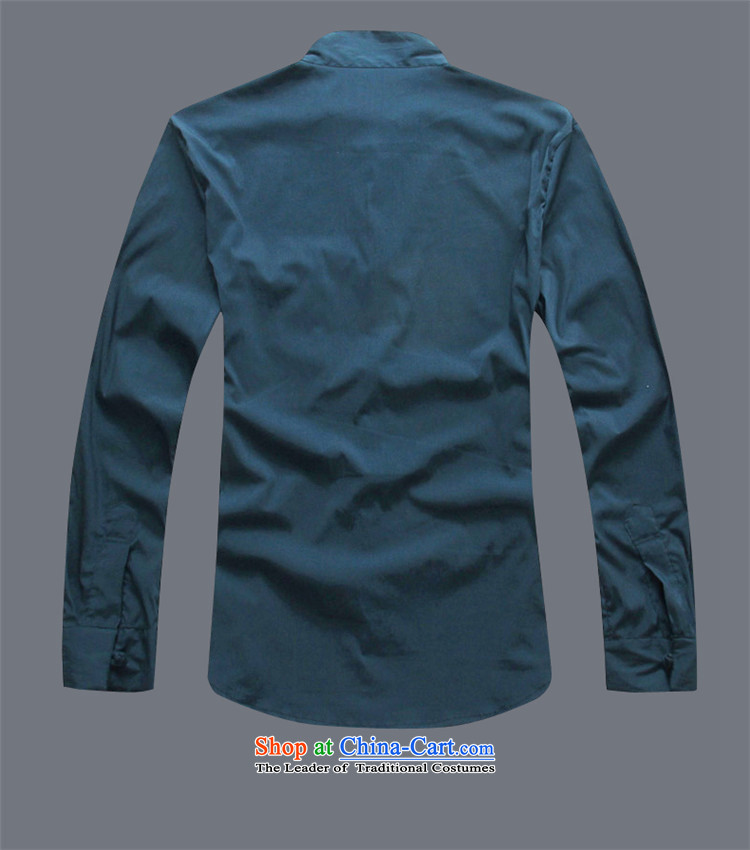  The new classic Chinese HANNIZI wind Tang Dynasty Men's Mock-Neck tray clip Cotton Men's Jackets slim national costumes blue 165 pictures, prices, brand platters! The elections are supplied in the national character of distribution, so action, buy now enjoy more preferential! As soon as possible.