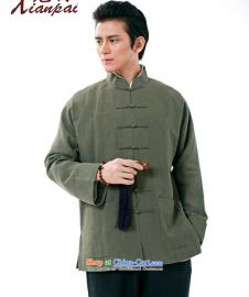 The dispatch of the Spring and Autumn Period and the new father's day silk linen Tang dynasty men even long-sleeved sweater in elderly shoulder quality custom Chinese Dress Shirt ethnic youth green silk Ma Jacket 4XL new pre-sale 3 day shipping picture, prices, brand platters! The elections are supplied in the national character of distribution, so action, buy now enjoy more preferential! As soon as possible.