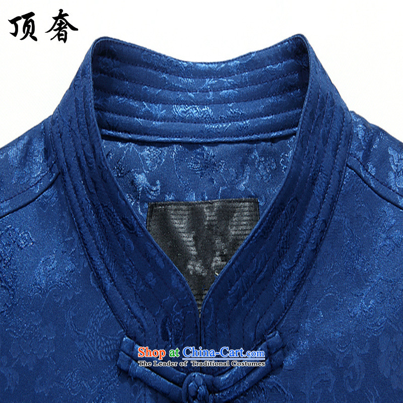 Top Luxury men fall of Tang Dynasty long-sleeved shirt China wind red too life jackets jogs Tang dynasty in Tang Dynasty older men of Han-neck shirt red jacket 185/XXL, Tang top luxury shopping on the Internet has been pressed.