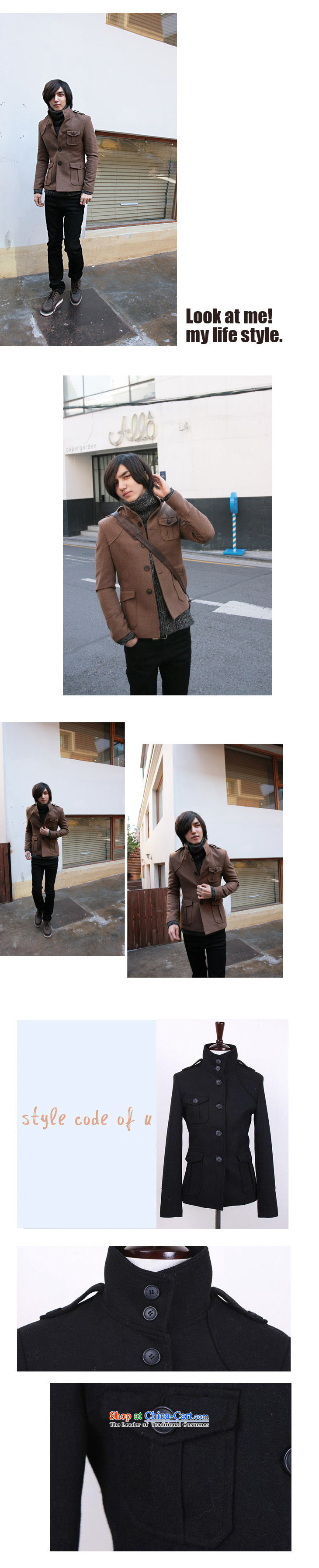 Dan Jie Shi (DANJIESHI)2015 stylish autumn and winter jackets to the British Institute of Sau San retro collar men jacket? The Chinese tunic coffee gross XL Photo, prices, brand platters! The elections are supplied in the national character of distribution, so action, buy now enjoy more preferential! As soon as possible.