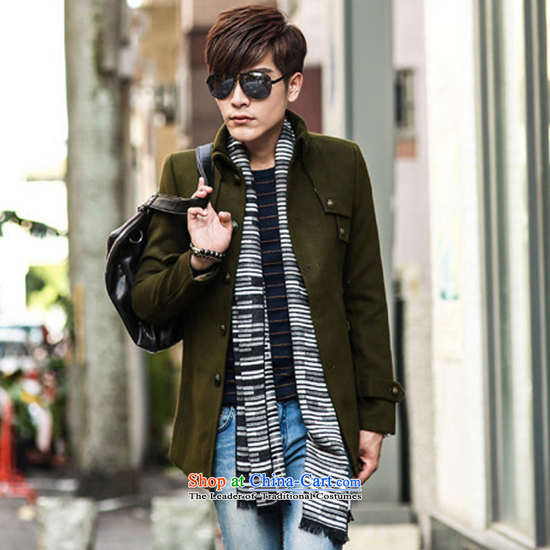 Dan Jie Shi (DANJIESHI)2015 stylish autumn and winter new men? coats Korean gross in Sau San long single row detained Chinese tunic jacket black 2XL, Dan Jie Shi (DAN JIE SHI) , , , shopping on the Internet