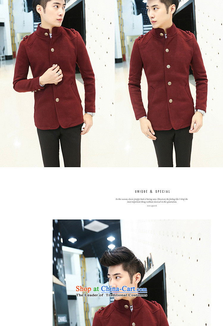 Dan Jie Shi (DANJIESHI)2015 trendy casual Youth Chinese tunic windbreaker Korean version of Sau San? The windbreaker retro jacket wine red L equivalent to smaller pictures, prices, brand platters! The elections are supplied in the national character of distribution, so action, buy now enjoy more preferential! As soon as possible.