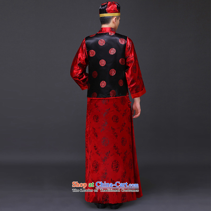 The Royal Advisory Groups to show love men Chinese style wedding services married new Ogonis bows Male dress Soo Wo Service happy marriage maximum use of ancient bridegroom set of clothing , Mercy Land advisory has been pressed shopping on the Internet