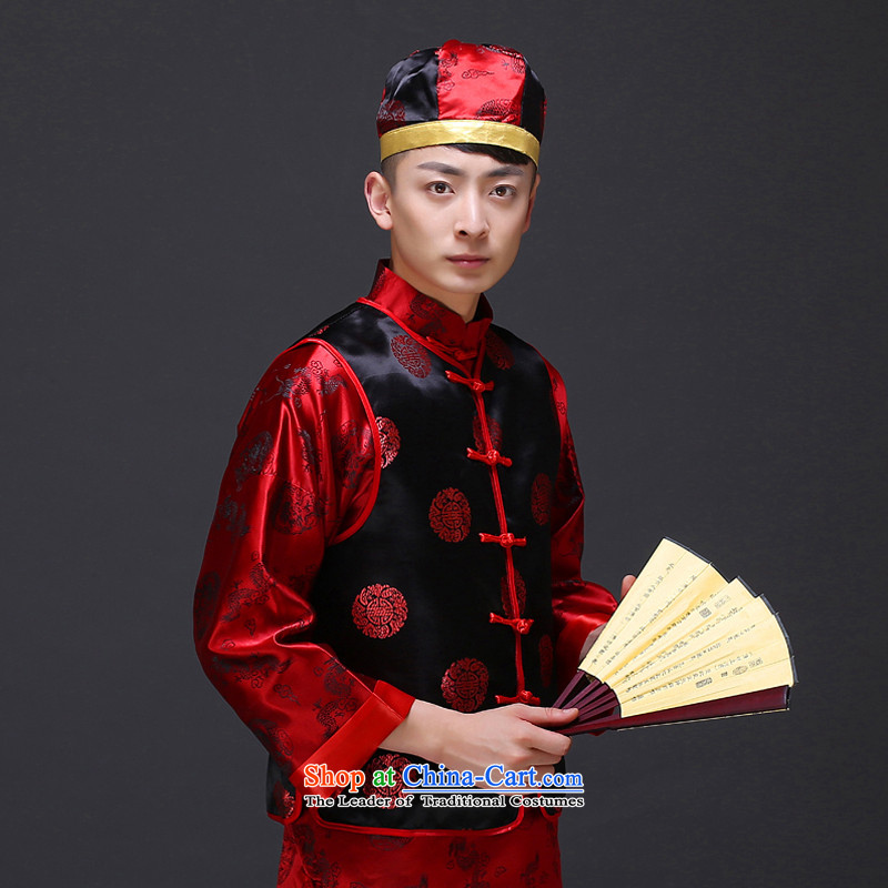 The Royal Advisory Groups to show love men Chinese style wedding services married new Ogonis bows Male dress Soo Wo Service happy marriage maximum use of ancient bridegroom set of clothing , Mercy Land advisory has been pressed shopping on the Internet