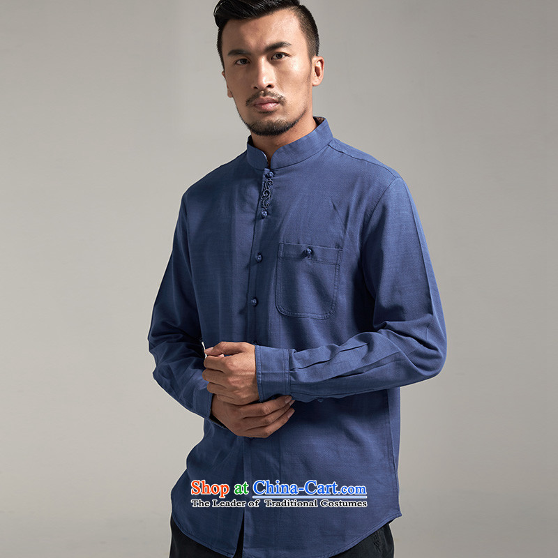 Fudo Hiu Yin de 2015 Autumn New Tencel long-sleeved China wind men forming the Tang Dynasty Chinese clothing, Netherlands youth upscale embroidery 2XL/180, de fudo shopping on the Internet has been pressed.