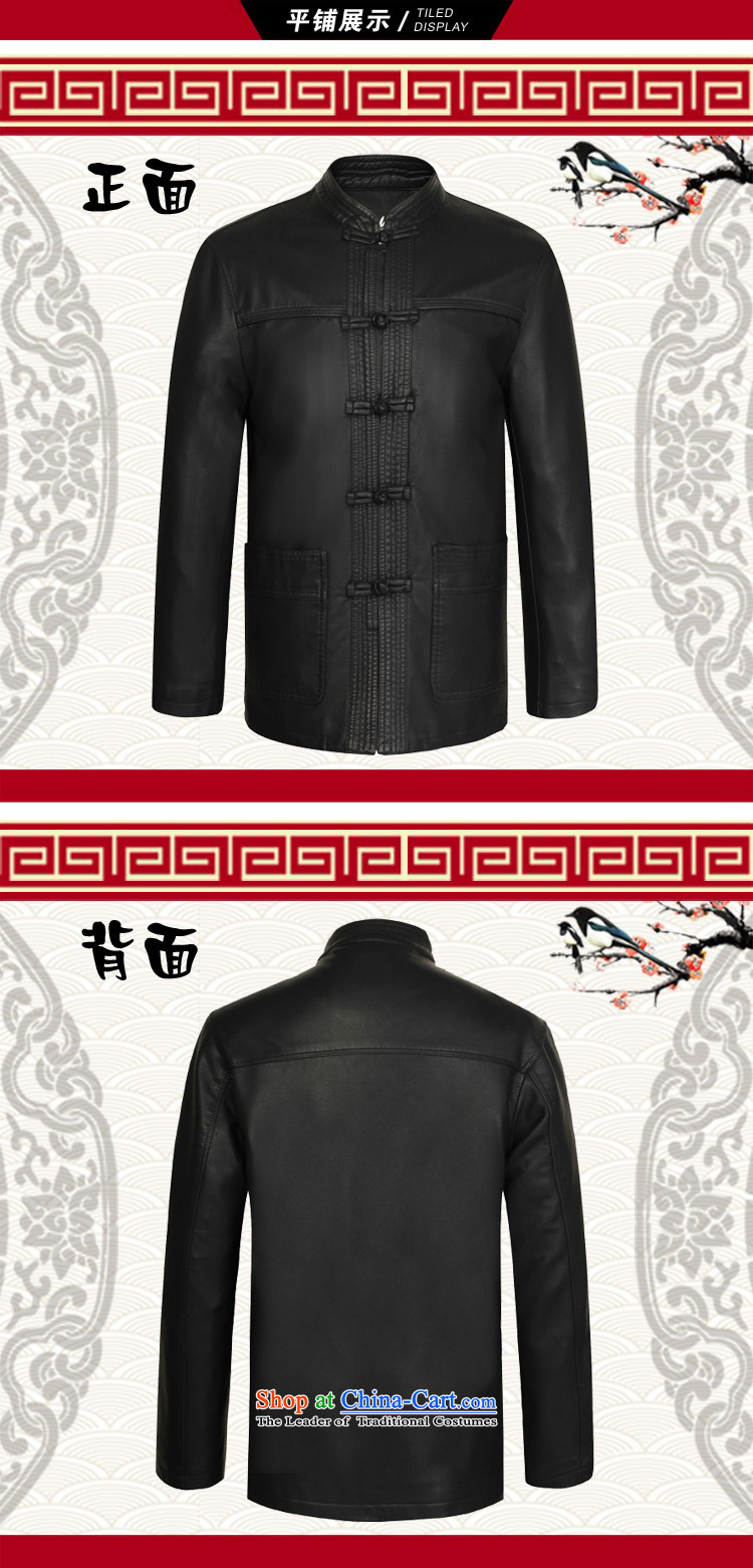 Lai Tak as spring and autumn 2015 New Chinese tunic collar Leather Men Tang dynasty China wind loading long-sleeved retro emulator father fur coat black /8089 180 pictures, prices, brand platters! The elections are supplied in the national character of distribution, so action, buy now enjoy more preferential! As soon as possible.
