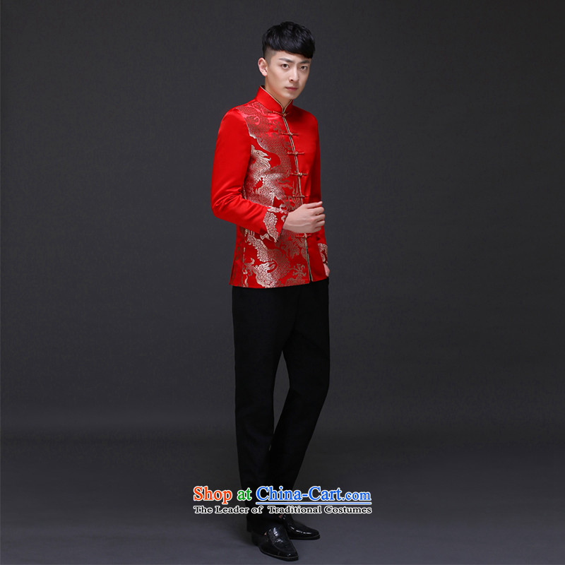 The Royal Advisory Groups to show love men of the bridegroom Tang Dynasty Chinese wedding dress dragon design services and groom Sau Wo replacing men-soo and load dress costume and T-shirt , L, Royal Dragon Land advisory has been pressed shopping on the I