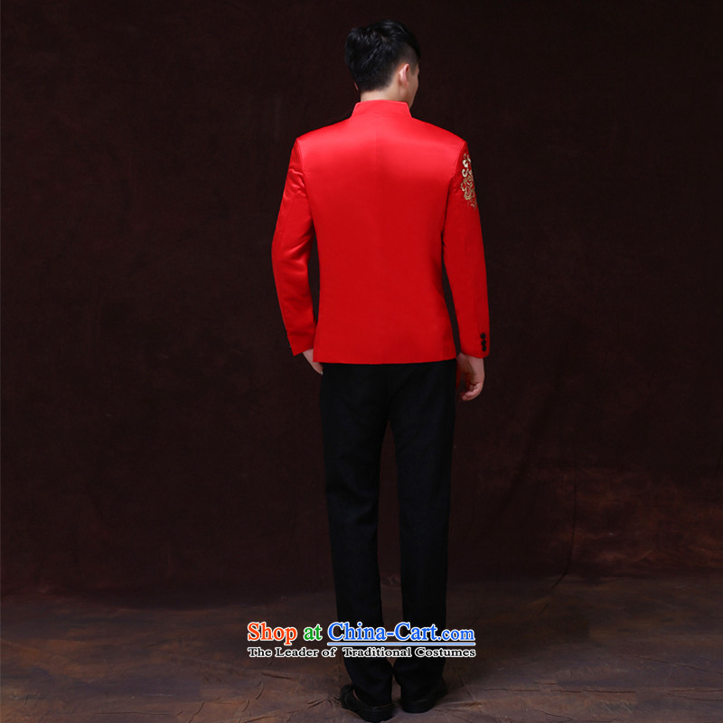 Tsai Hsin-soo wo service of men's Chinese style wedding groom long-sleeved Soo Wo service men Tang Dynasty Chinese tunic red wedding dress costume hi new piece A L, Miss CHOY dream Qi , , , shopping on the Internet