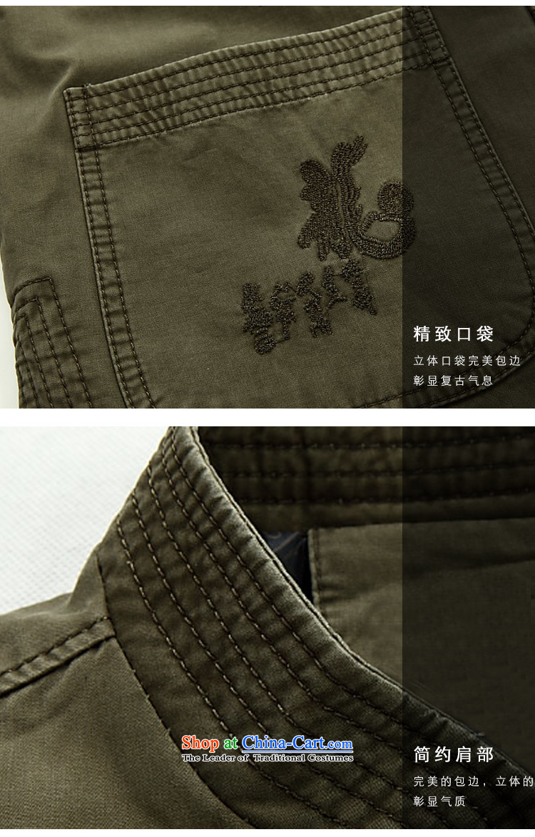 - Wolf JIEYA-WOLF, New Tang dynasty men's Pure cotton T-shirt, autumn and winter jackets stylish casual Chinese tunic national costumes Army Green 170/M picture, prices, brand platters! The elections are supplied in the national character of distribution, so action, buy now enjoy more preferential! As soon as possible.