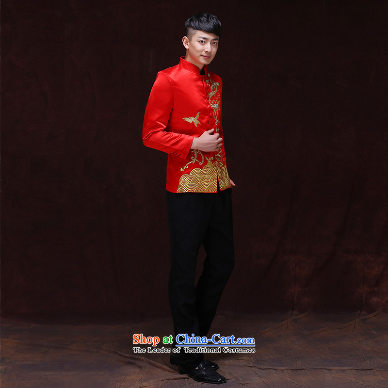 Tsai Hsin-soo wo service of men's Chinese wedding costume Sau Wo Service service men's wedding dress red groom services-style robes Tang blouses , a Mr CHOY dream Qi , , , shopping on the Internet