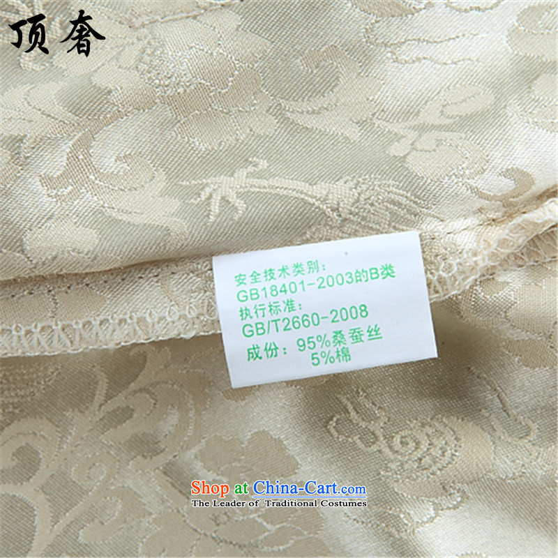 Top Luxury China wind long-sleeved men Tang Dynasty Package Chinese Disc Port Tang dynasty male summer load national dress for father shou dress jacket coat 2562, White Kit 190/XXXL, top luxury shopping on the Internet has been pressed.