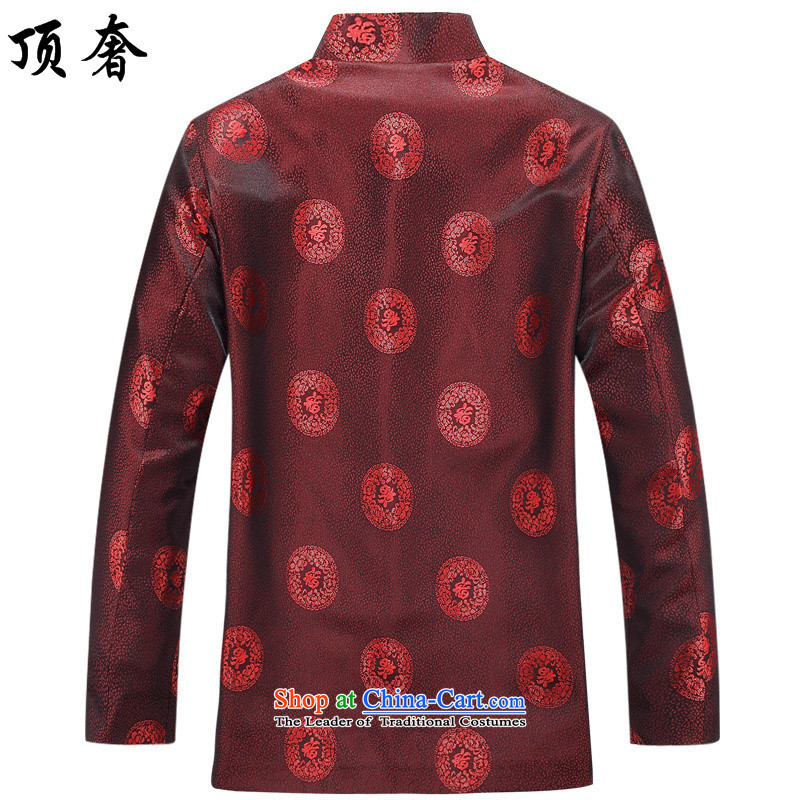 Top Luxury of older men and women Tang dynasty taxi couples Tang blouses red loose Version Chinese improved autumn and winter elderly golden marriage life too long-sleeved sweater 8806, men red T-shirt , the Top 175 Women luxury shopping on the Internet h