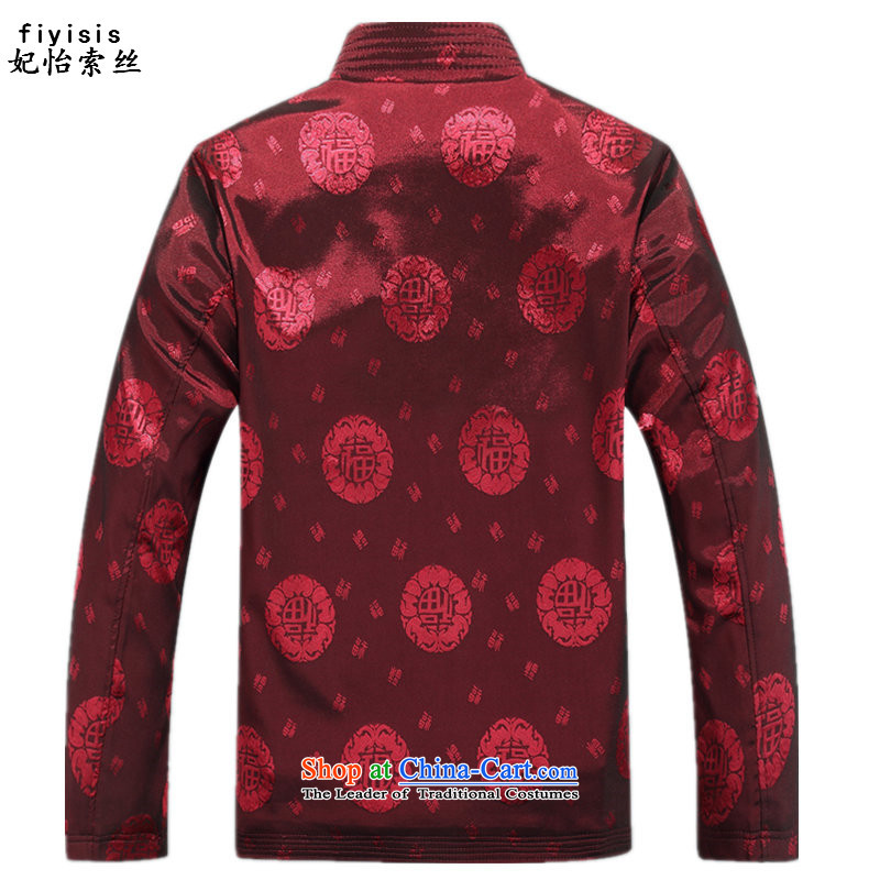 In Spring and Autumn Princess Selina Chow New Tang Dynasty Package Men's Long-Sleeve men of older persons in the Han-China wind loose version Long-sleeve kit 05 Fuk field) Well Field Kit 185/XXL red men, Princess Selina Chow (fiyisis) , , , shopping on th