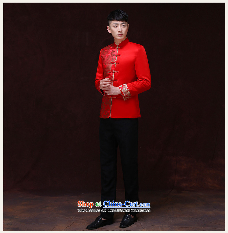 Tsai Hsin-soo wo service of men of the bridegroom Tang Dynasty Chinese wedding dress dragon design services and groom Sau Wo Men costume costumes replacing-soo and blouses A L picture, prices, brand platters! The elections are supplied in the national character of distribution, so action, buy now enjoy more preferential! As soon as possible.