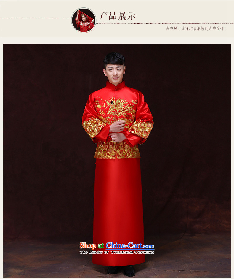 Tsai Hsin-soo wo service of men's Chinese wedding costume Sau Wo Service service men's wedding dress red groom services-style robes Chinese clothing a M pictures, prices, brand platters! The elections are supplied in the national character of distribution, so action, buy now enjoy more preferential! As soon as possible.