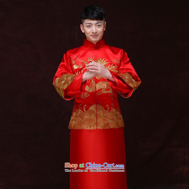 Tsai Hsin-soo wo service of men's Chinese wedding costume Sau Wo Service service men's wedding dress red groom services-style robes Chinese clothing a M CHOY dream Qi , , , shopping on the Internet