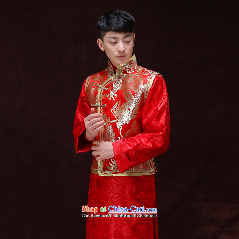 Tsai Hsin-soo wo service of men's upscale male ancient Chinese tunic red Tang Dynasty Chinese style wedding dress the bridegroom replacing dragon design wedding dress clothes , a Mr CHOY dream Qi , , , shopping on the Internet