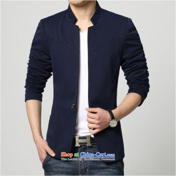Century, slavery, Chinese tunic suit Male Male autumn leisure suit Korean small business suit then West Sau San trendy spell color collar men's jackets 175/XL. Deep Blue Photo, prices, brand platters! The elections are supplied in the national character of distribution, so action, buy now enjoy more preferential! As soon as possible.