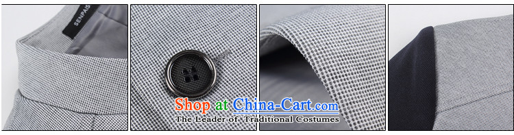 Century, slavery, Chinese tunic suit Male Male autumn leisure suit Korean small business suit then West Sau San trendy spell color collar men's jackets 175/XL. Deep Blue Photo, prices, brand platters! The elections are supplied in the national character of distribution, so action, buy now enjoy more preferential! As soon as possible.