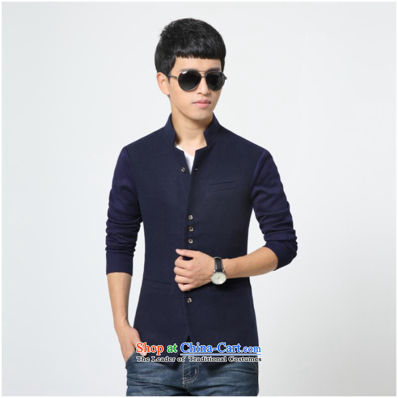 Century, slavery, men fall 2015 Chinese tunic new men suits tablets detained collar then west male and the modern business and leisure Chinese tunic jacket , dark gray XL, Century Slavery, Dan , , , shopping on the Internet