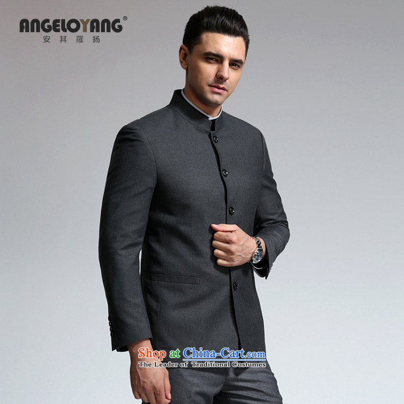 In its speaker men Chinese tunic commerce is casual Chinese collar suit male Korean Sau San suits gray M/170B,ANGELOYANG,,, shopping on the Internet