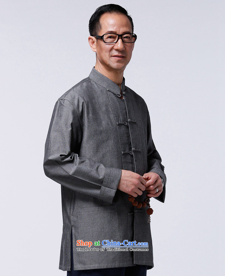 Tang Dynasty HUNNZ natural cotton linen collar snap-long-sleeved Chinese father Father replacing the solid color jacket gray 170 pictures leisure, prices, brand platters! The elections are supplied in the national character of distribution, so action, buy now enjoy more preferential! As soon as possible.