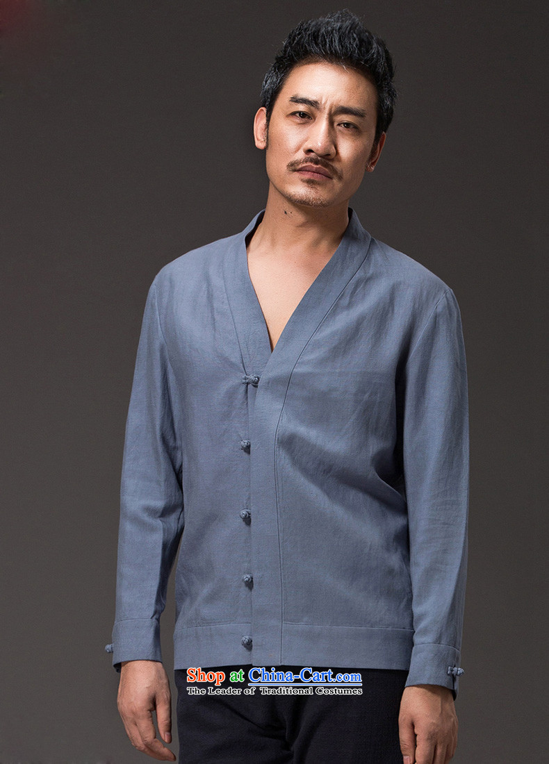 Hannizi New China wind men ball-Tang dynasty Classic service long-sleeved solid color cotton linen Han-kung fu services jacket blue XL Photo, prices, brand platters! The elections are supplied in the national character of distribution, so action, buy now enjoy more preferential! As soon as possible.
