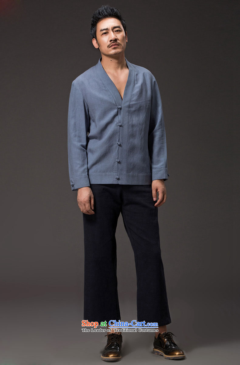 Hannizi New China wind men ball-Tang dynasty Classic service long-sleeved solid color cotton linen Han-kung fu services jacket blue XL Photo, prices, brand platters! The elections are supplied in the national character of distribution, so action, buy now enjoy more preferential! As soon as possible.