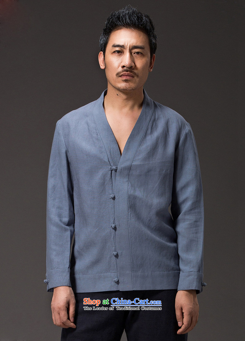 Hunnz New China wind men ball-Tang dynasty Classic service long-sleeved solid color cotton linen Han-kung fu-jacket blue L picture, prices, brand platters! The elections are supplied in the national character of distribution, so action, buy now enjoy more preferential! As soon as possible.